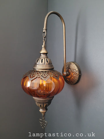 Turkish Single Blown Glass Wall Light