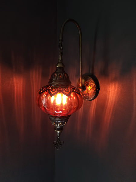 Turkish Single Blown Glass Wall Light