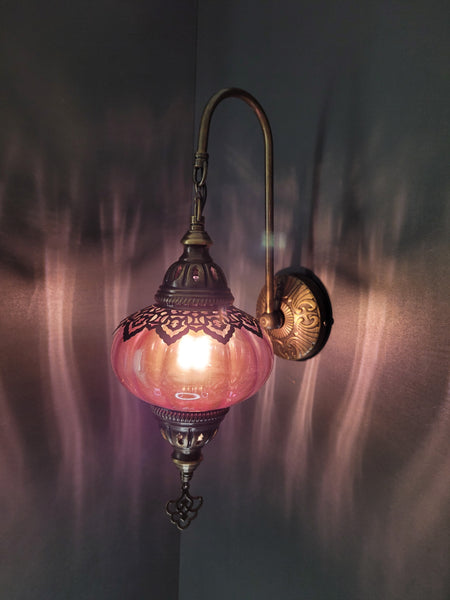 Turkish Single Blown Glass Wall Light