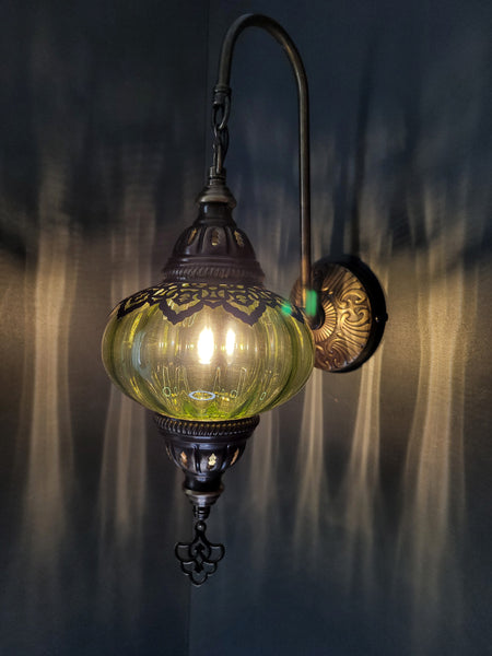 Turkish Single Blown Glass Wall Light