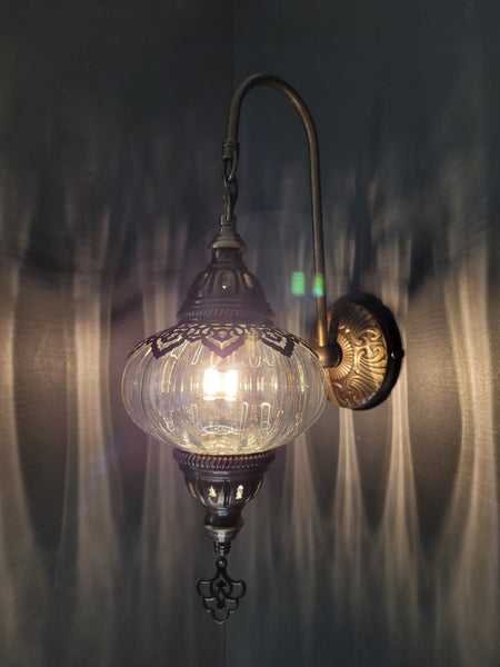 Turkish Single Blown Glass Wall Light