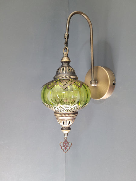 6 Colours Turkish Double Laser Blown Glass Wall Light