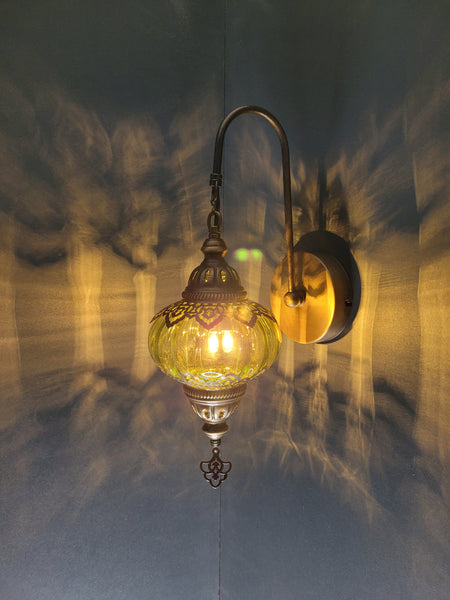 6 Colours Turkish Double Laser Blown Glass Wall Light