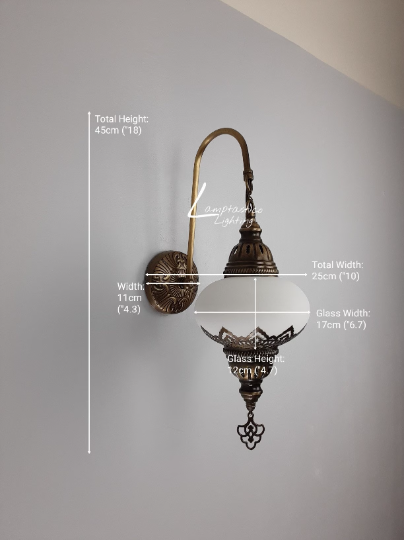 Turkish Single Blown Glass Wall Light