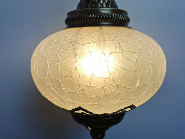 Crackle Sandy Glass Floor Table Lamp Replacement Glass Part Only No 3 Filigree Included