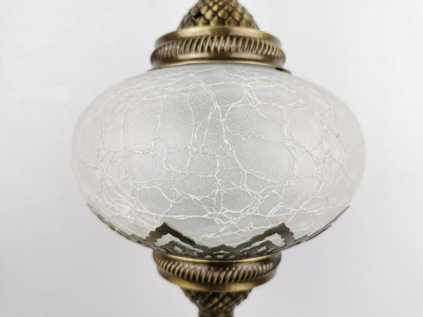 Crackle Sandy Glass Floor Table Lamp Replacement Glass Part Only No 3 Filigree Included