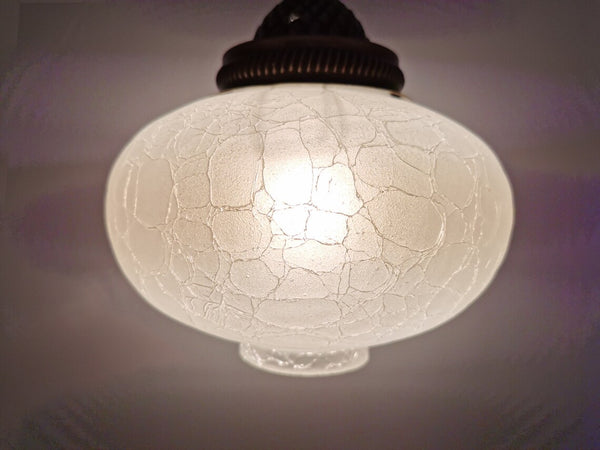 Crackle Sandy Glass Floor Table Lamp Replacement Glass Part Only No 3 Without Filigree