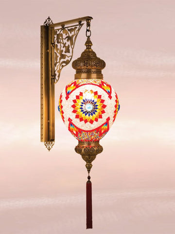 Brass Handmade Mosaic Wall Sconce Light