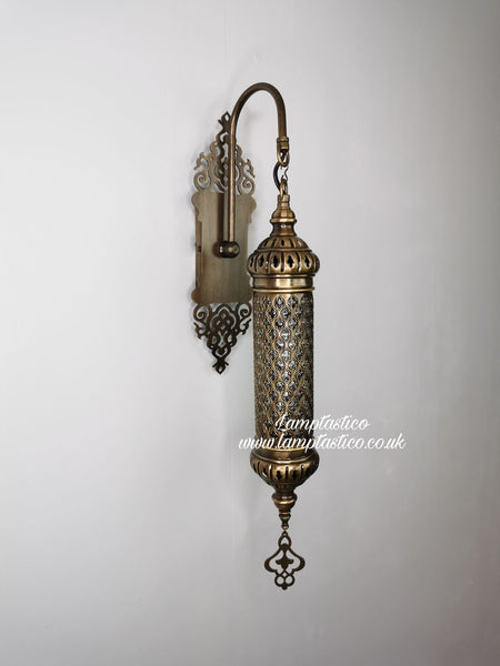 Cylinder Wall Light Sconce Brass Finish