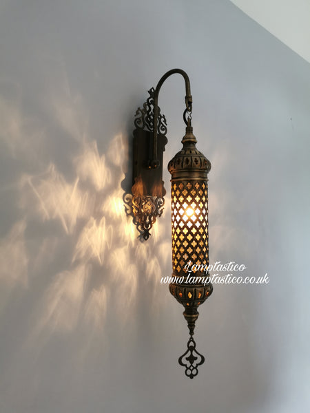 Cylinder Wall Light Sconce Brass Finish