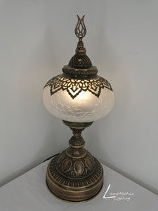 Turkish Moroccan Crackle Glass Table Lamp No 3