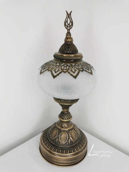 Turkish Moroccan Crackle Glass Table Lamp No 3