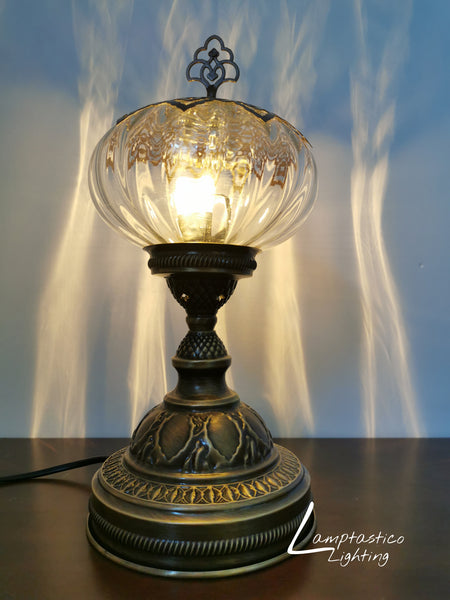 Luxurious Turkish Moroccan Style Transparent Glass Table Lamp No 3