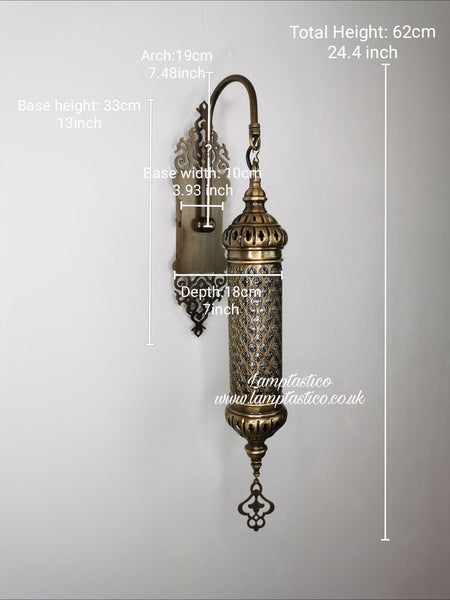 Cylinder Wall Light Sconce Brass Finish