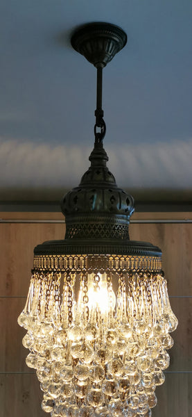 Teardrop Glass Hanging Chandelier Turkish Ceiling Fixture