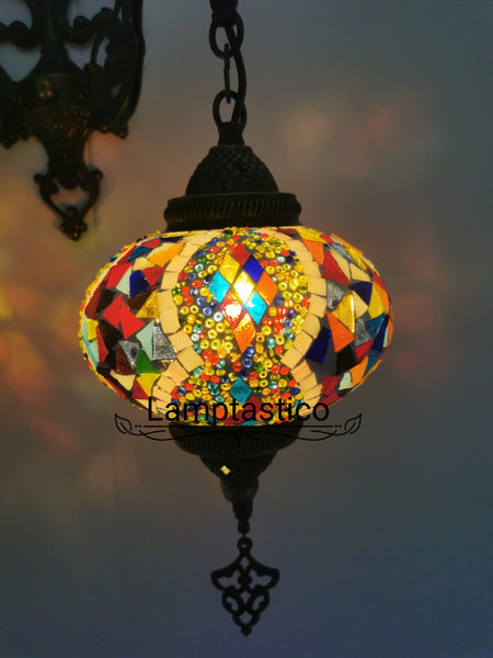 Turkish Moroccan Mosaic Double Wall Light, Wall Sconce