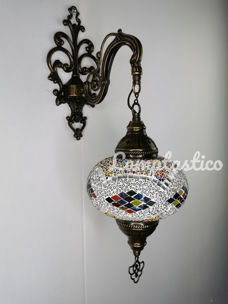 Turkish Mosaic Single Wall Light Downlight Large Globe