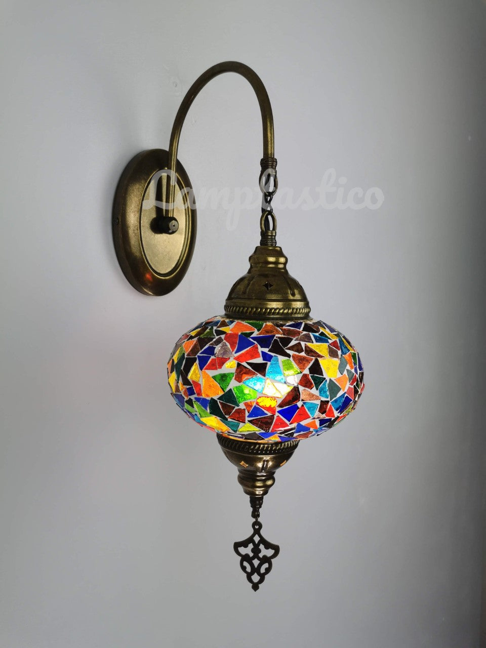 Turkish Mosaic Single Round Plain Wall Light Downlight