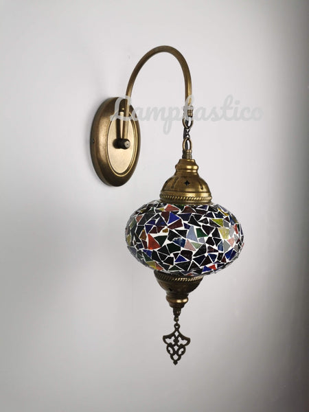 Turkish Mosaic Single Round Plain Wall Light Downlight