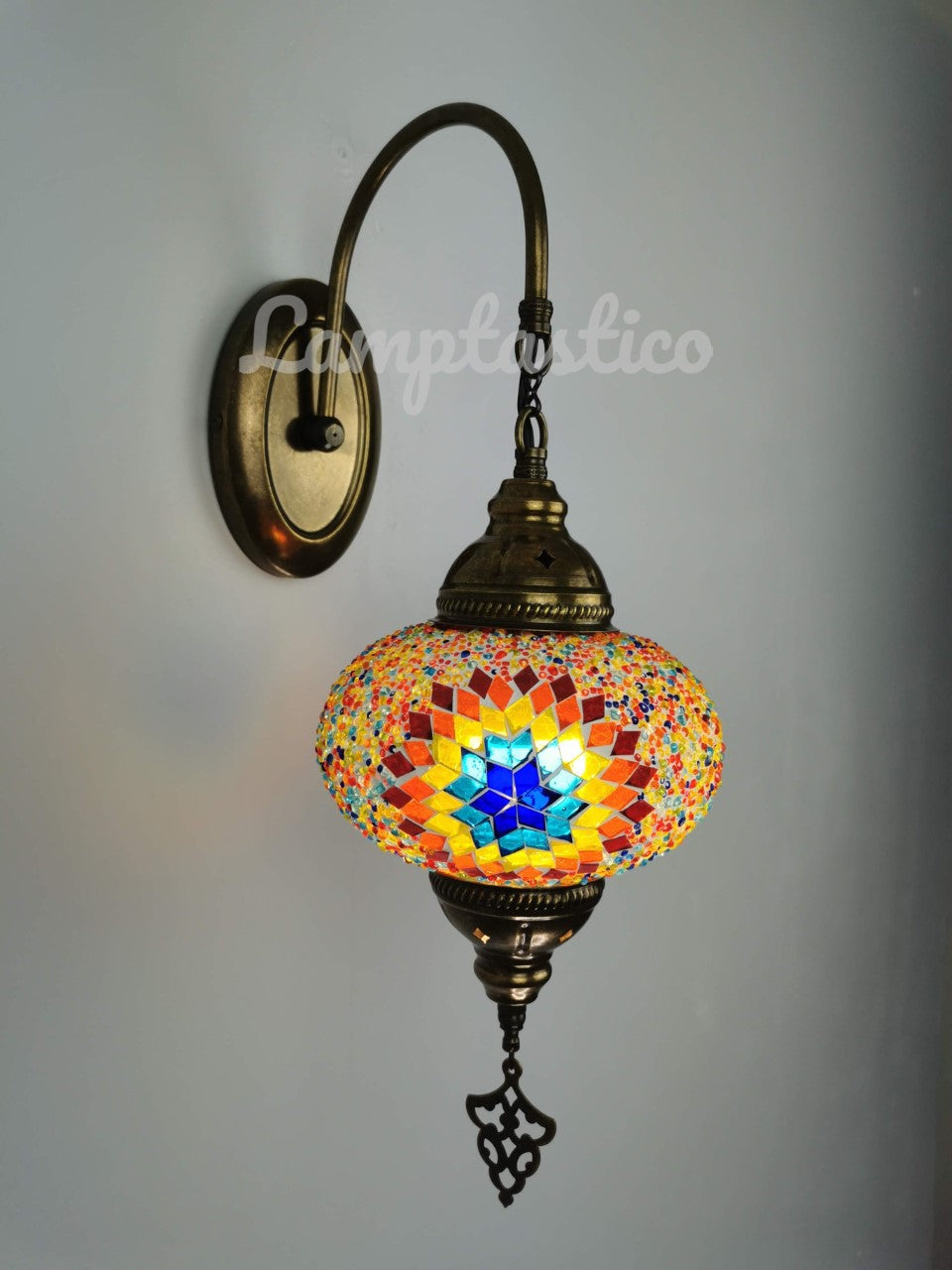 Turkish Mosaic Single Round Plain Wall Light Downlight