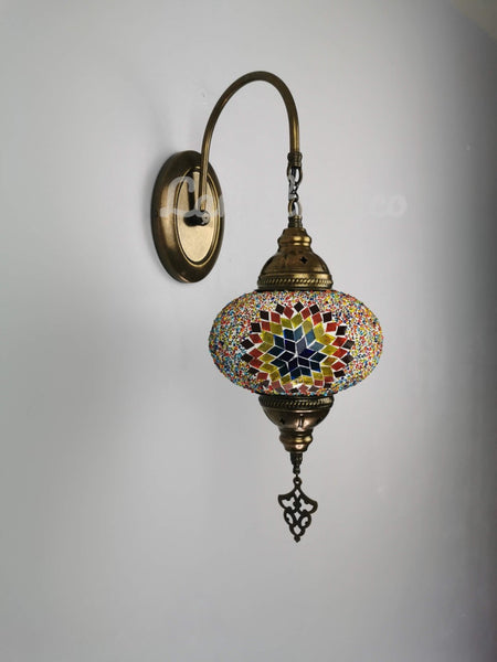 Turkish Mosaic Single Round Plain Wall Light Downlight