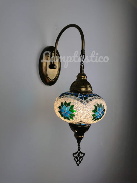 Turkish Mosaic Single Round Plain Wall Light Downlight