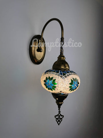 Turkish Mosaic Single Round Plain Wall Light Downlight