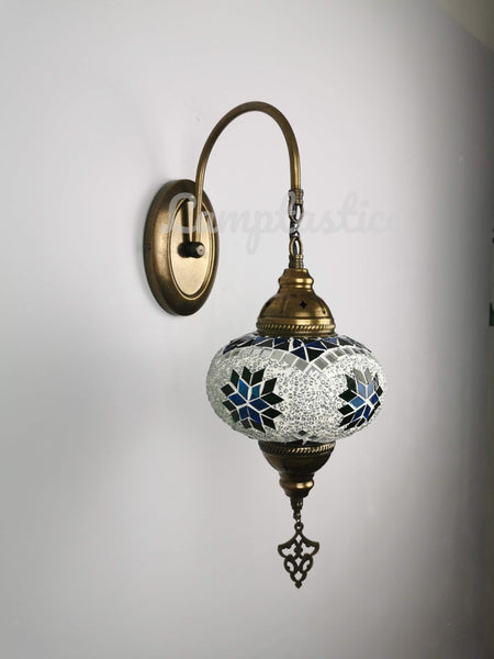 Turkish Mosaic Single Round Plain Wall Light Downlight