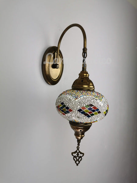 Turkish Mosaic Single Round Plain Wall Light Downlight