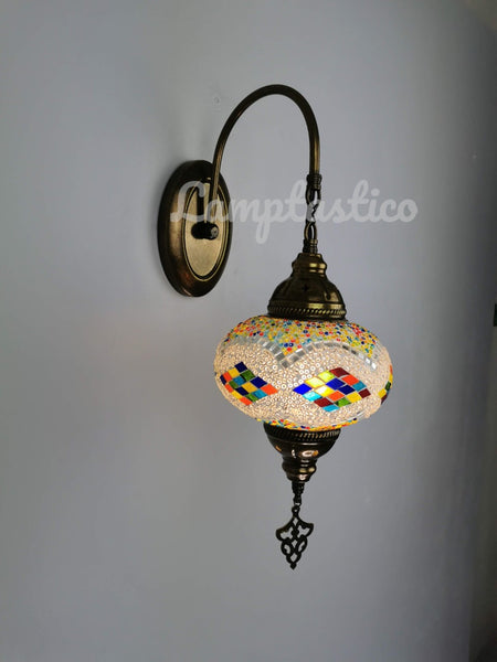Turkish Mosaic Single Round Plain Wall Light Downlight