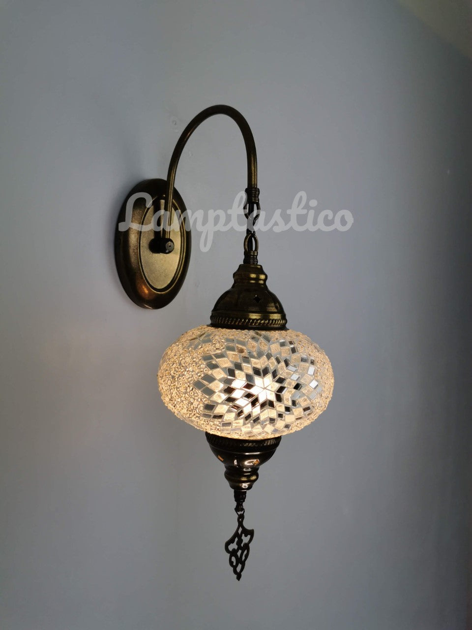 Turkish Mosaic Single Round Plain Wall Light Downlight